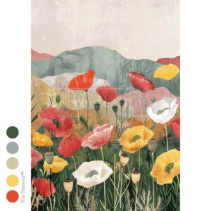 Impressions of Poppies - A3 Decoupage