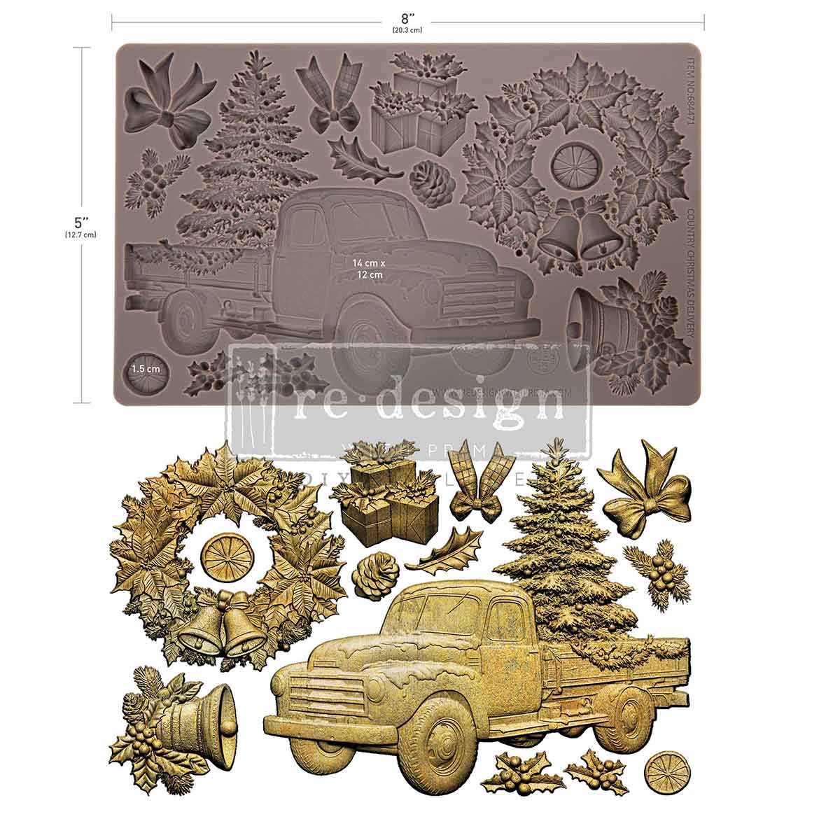Country Christmas Delivery - Decor Mould 5" x 8"
