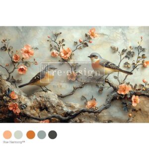 Amber Echoes - Decoupage 19.5" x 30"