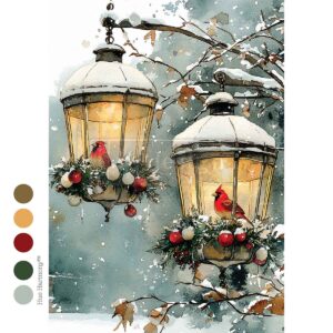 Cardinal Christmas - A4 Decoupage