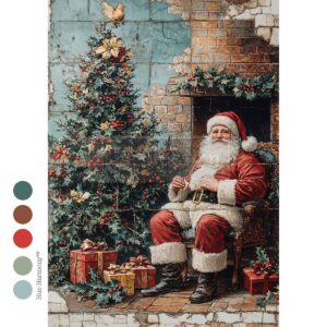Cozy Claus Corner - A4 Decoupage