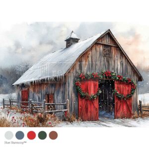 Cranberry Cabin - A4 Decoupage