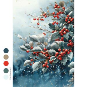 Frosted Boughs & Berries - A4 Decoupage