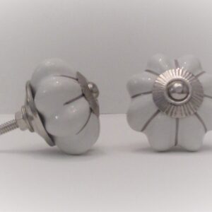 Ceramic White & Silver